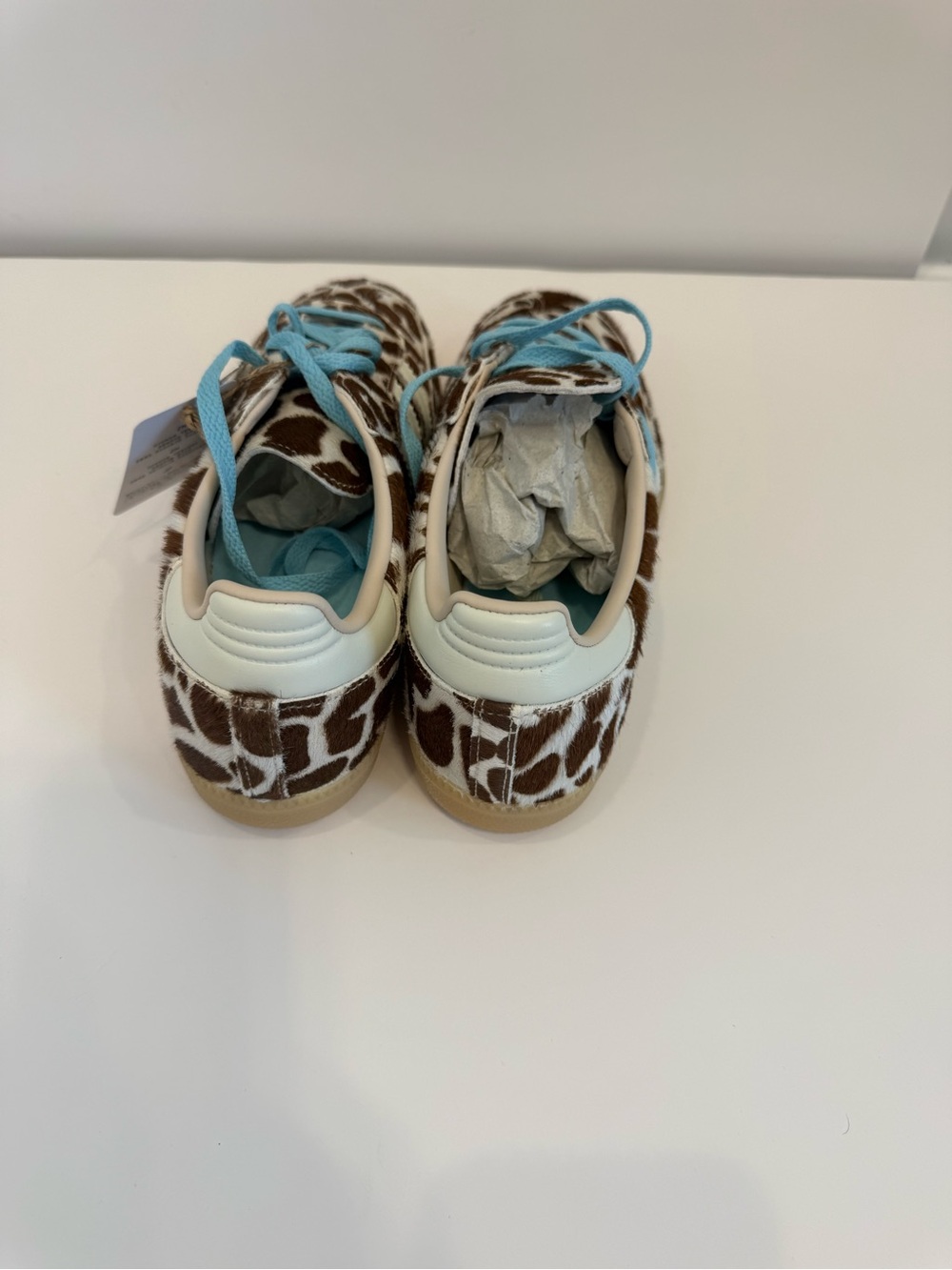 NWT adidas Samba OG Giraffe Print Cow Fur Leather Women’s 8 Sneakers Streetwear - Picture 4 of 7
